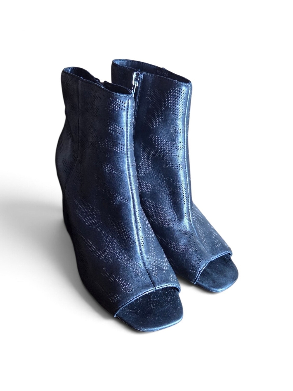 Sanctuary Navy Peep-Toe Wedge Mules - Picture 1 of 16